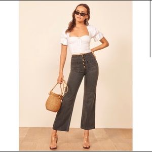 Reformation | Eloise High Rise Wide Leg Jean Seine